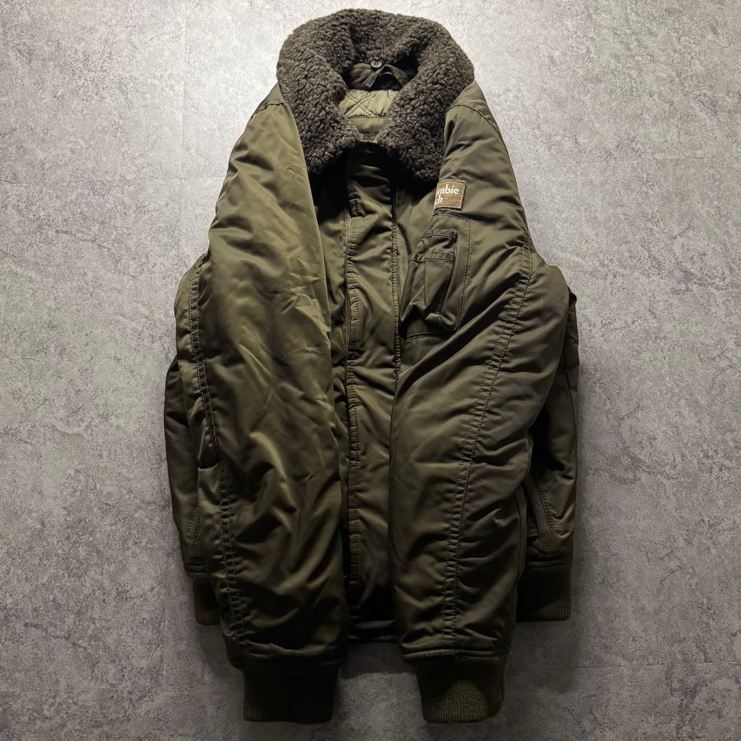 【00s archive】A&F M フライトジャケット　B-15 短丈　襟ボア