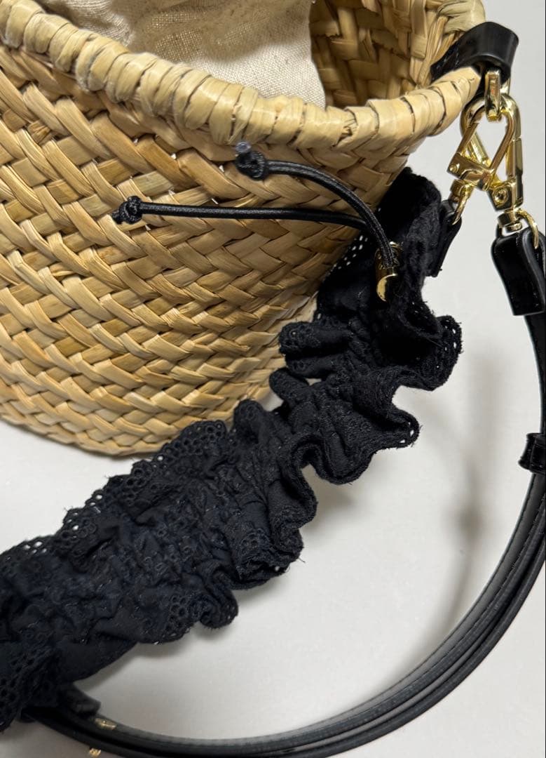 snidel コットンショルダーブレードバッグ ブラック　新品未使用