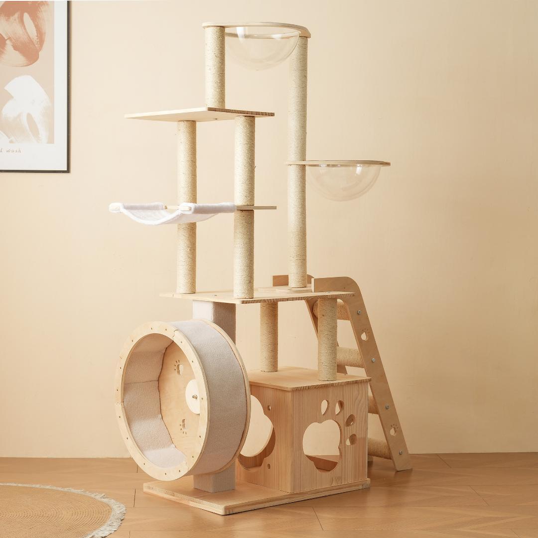 キャットタワー 猫タワー キャットツリー 据え置き 高さ165.5cm