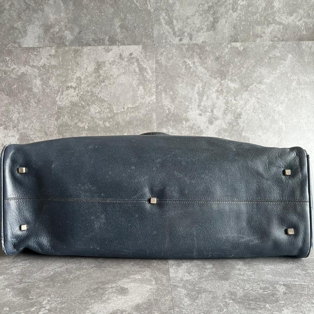 ⭐️Valextra⭐️ヴァレクストラ ボストンバッグ ネイビー レザー 大容量