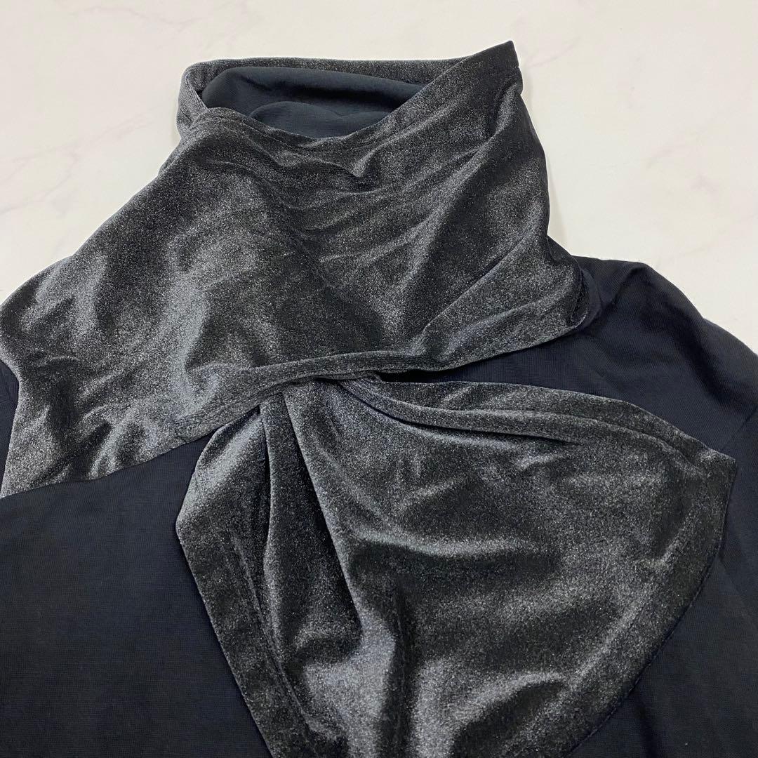 美品★Y's ワイズ ヨウジヤマモト 長袖カットソー タートルネック 黒