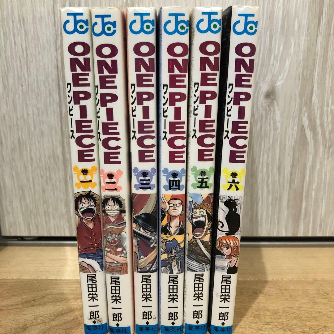 ONE PIECE　1〜6巻　全巻初版発行　小冊子付き　匿名配送