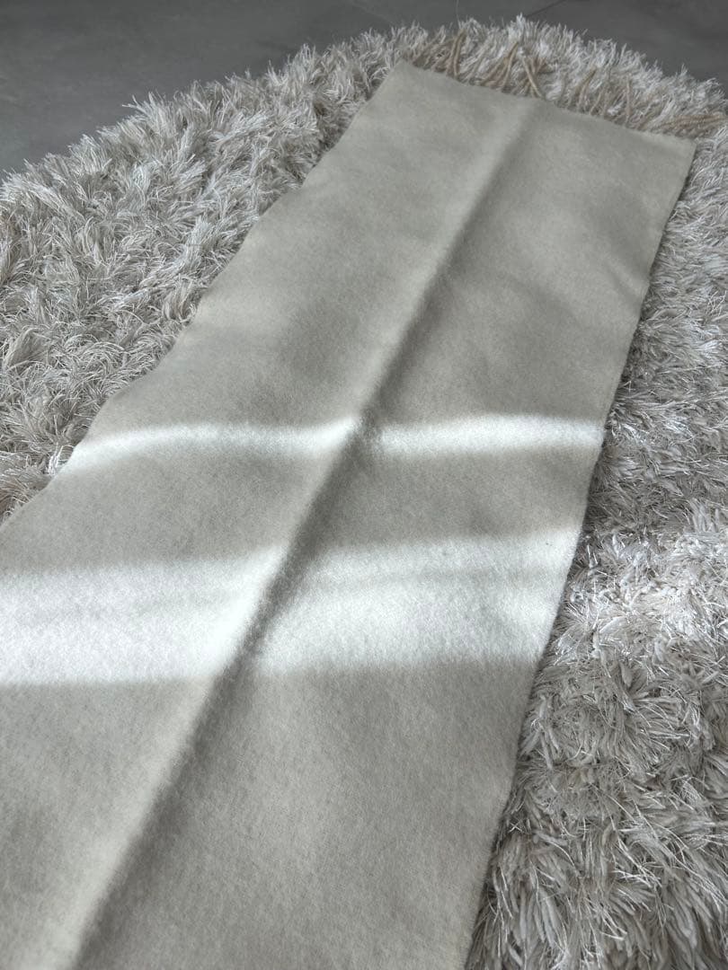 LOEWE ロエベ　リバーシブルマフラー ベージュ ホワイト