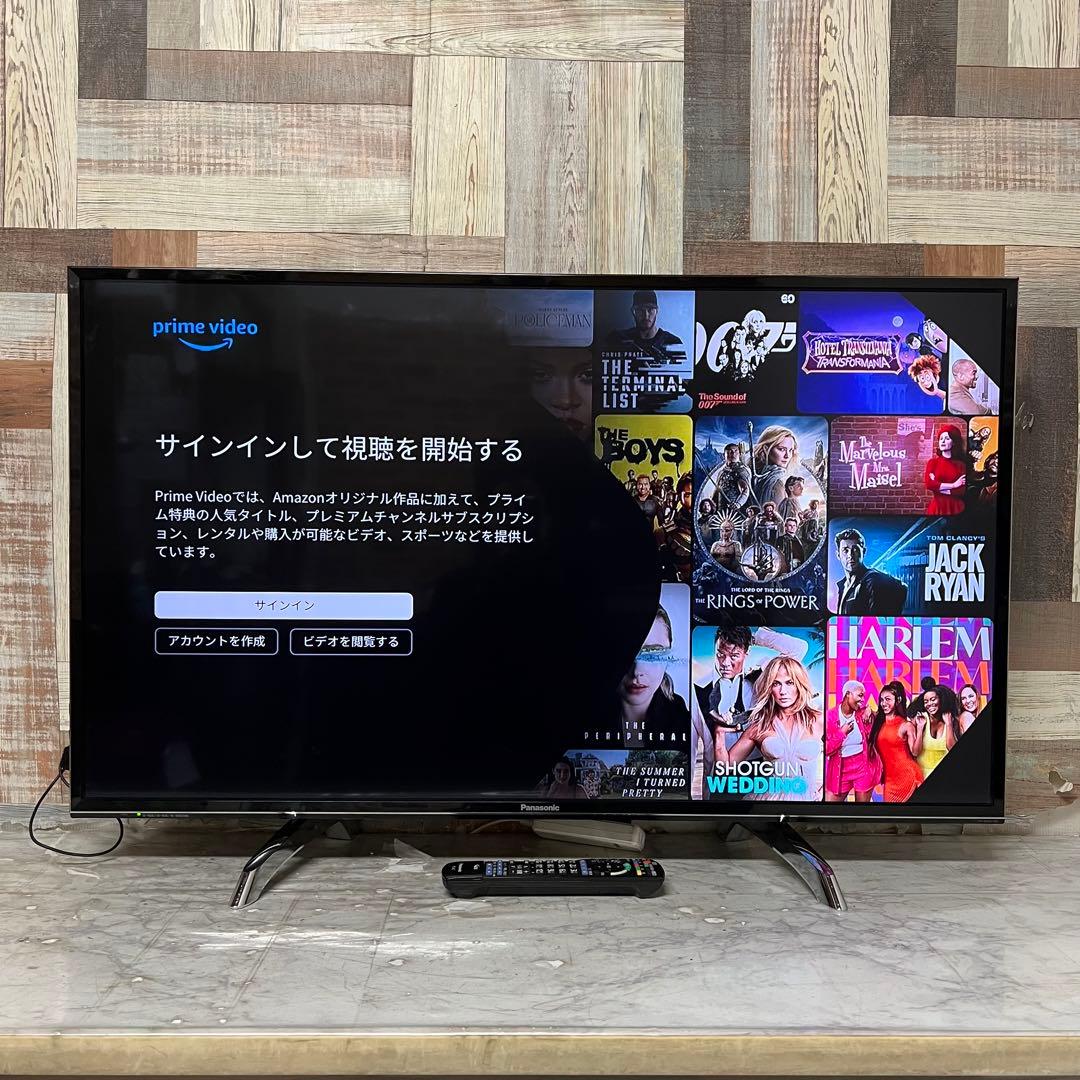 即日受渡❣️全国送料込パナソニック43型4K液晶テレビネット動画アプリ搭載