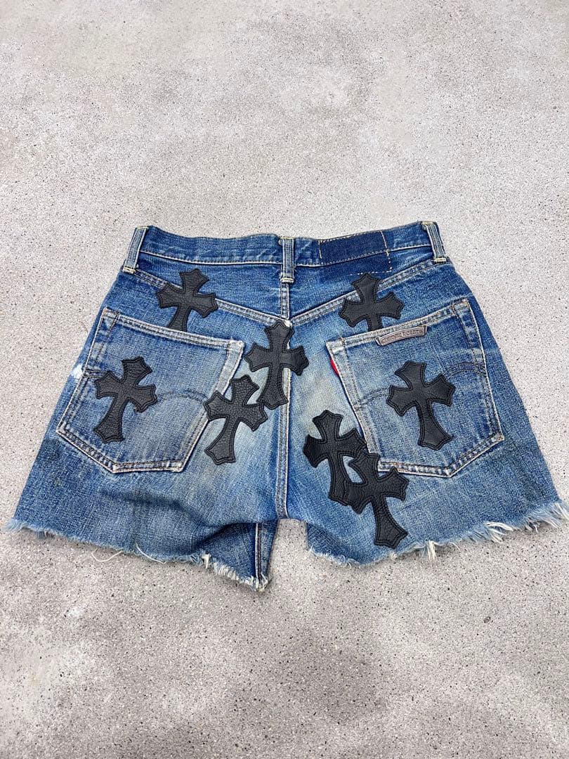クロムハーツChromeHeartsクロスパッチデニムショートパンツ