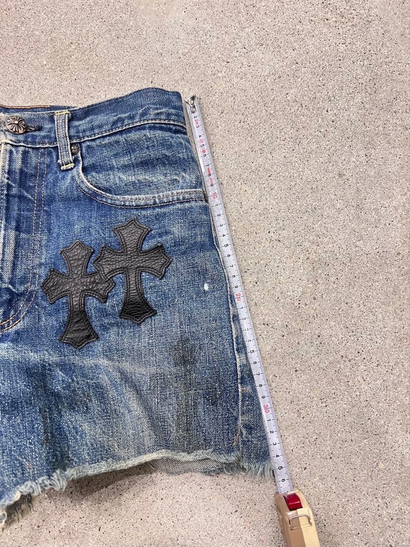 クロムハーツChromeHeartsクロスパッチデニムショートパンツ