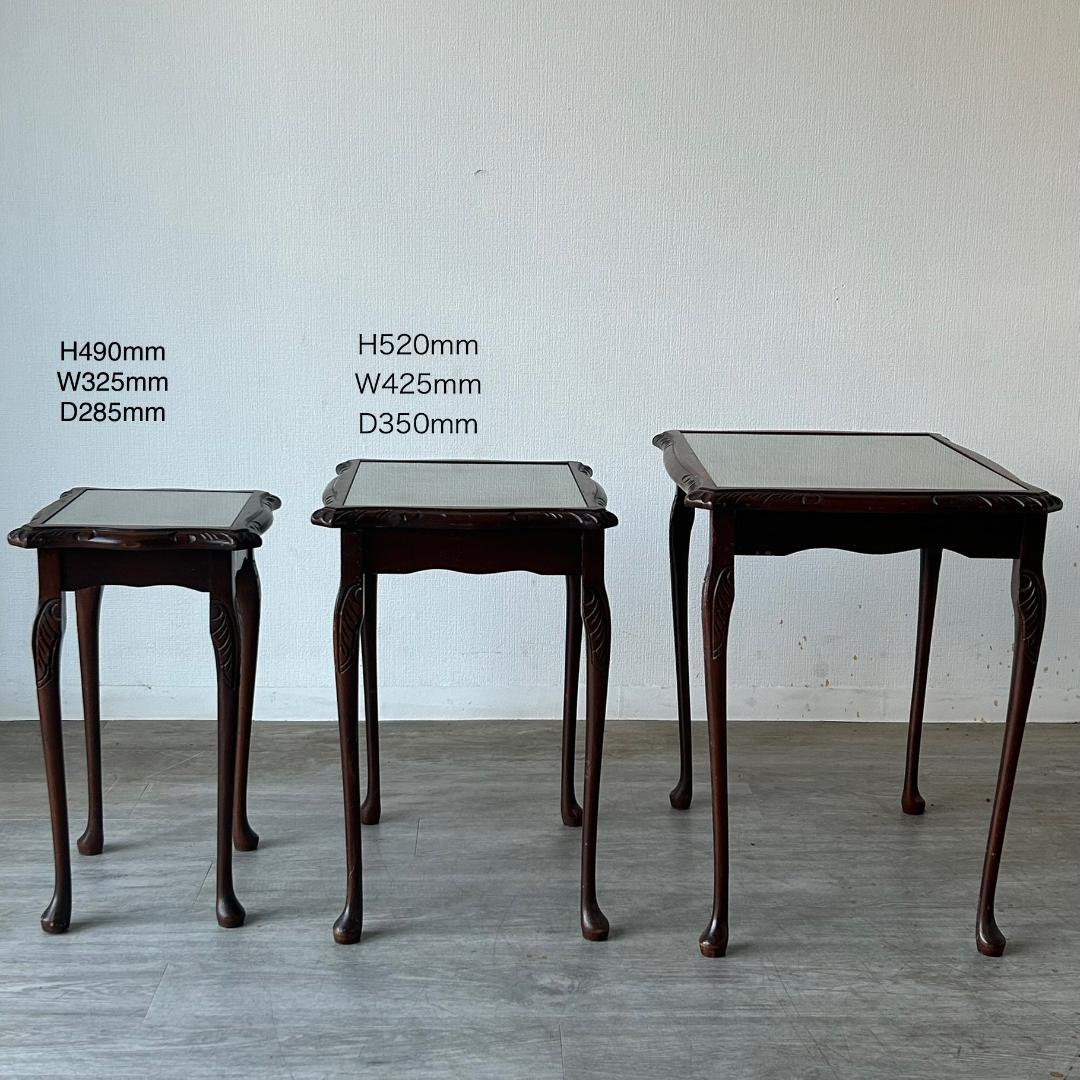 イギリス アンティーク家具 ネストテーブル コーヒーテーブル 店舗什器 412A