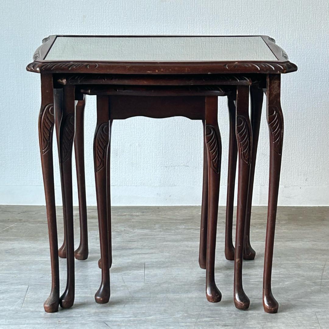 イギリス アンティーク家具 ネストテーブル コーヒーテーブル 店舗什器 412A