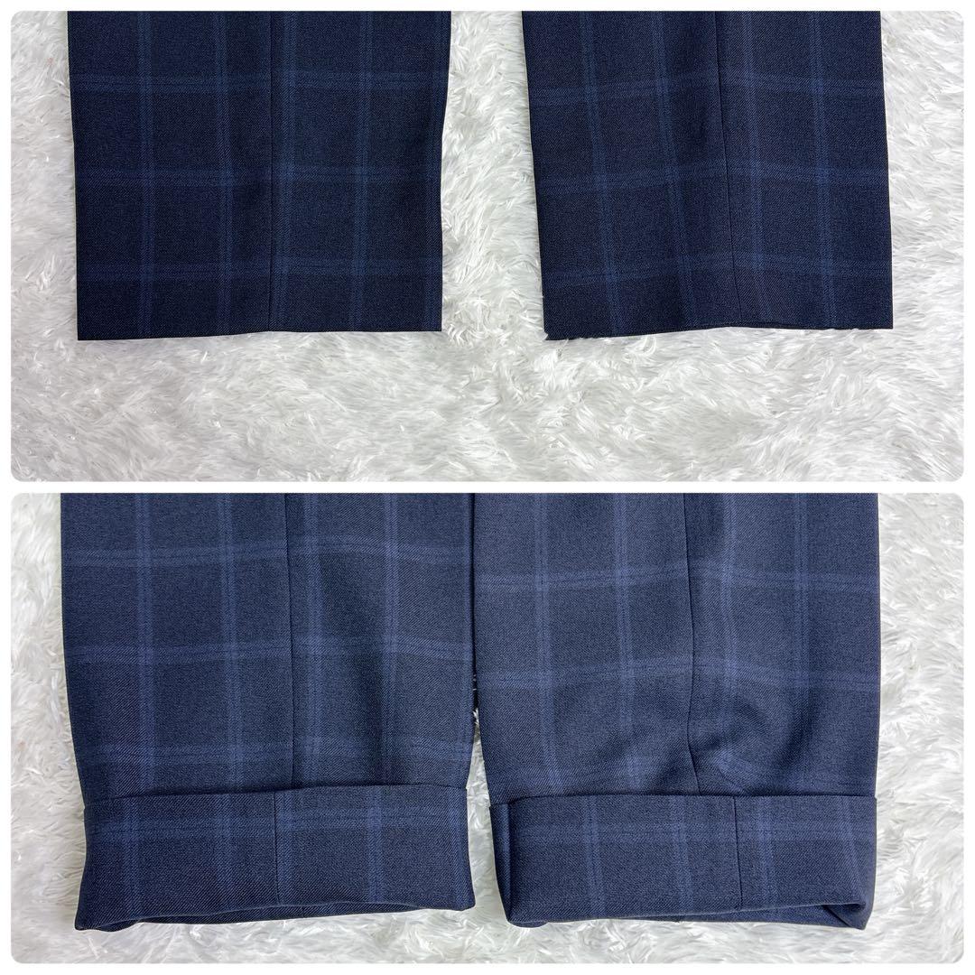美品男の子 卒業式 WANDER FACTORY ネイビーチェックスーツ 170