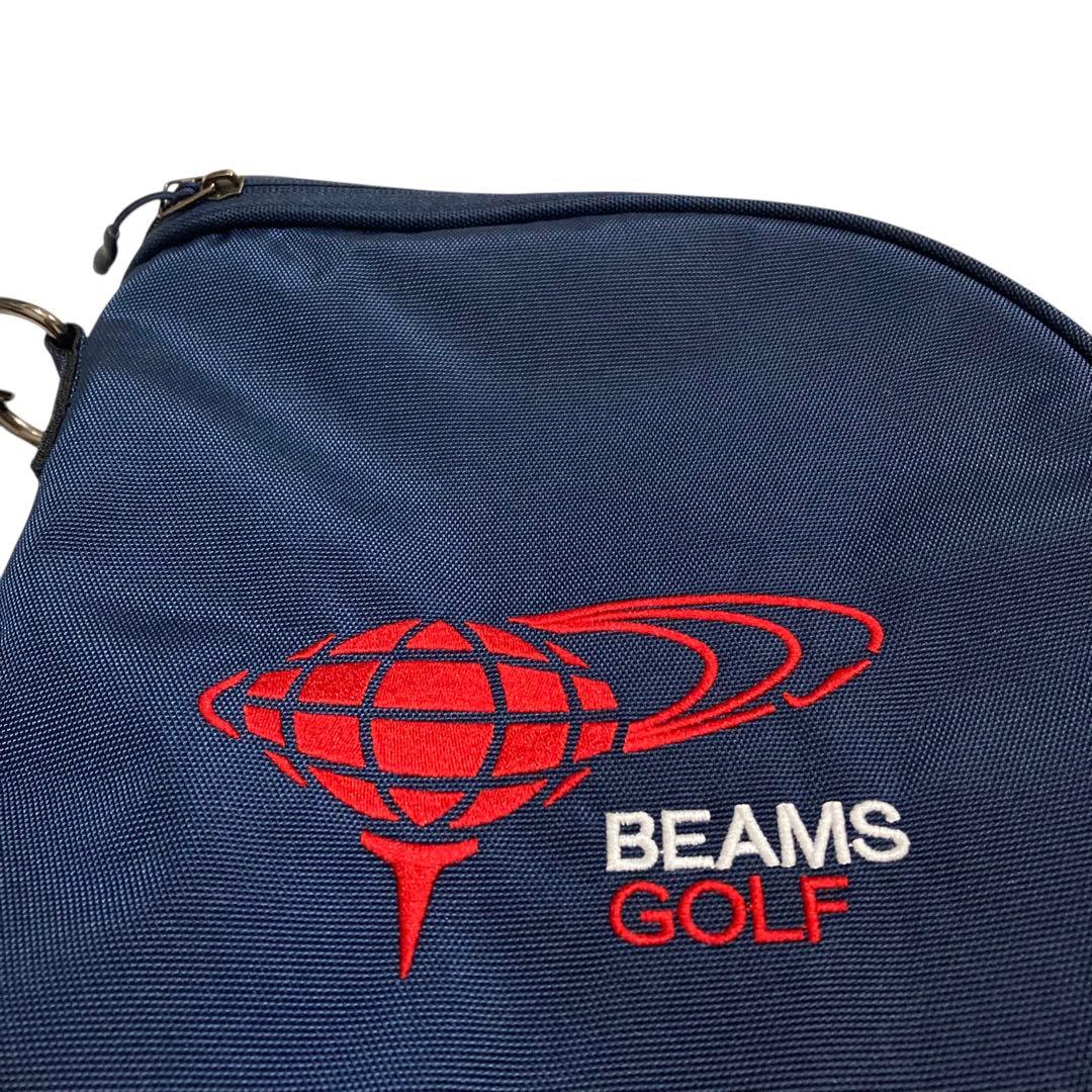 【美品】ビームスゴルフ　クラブケース　ネイビー　刺繍　BEAMS　男女兼用