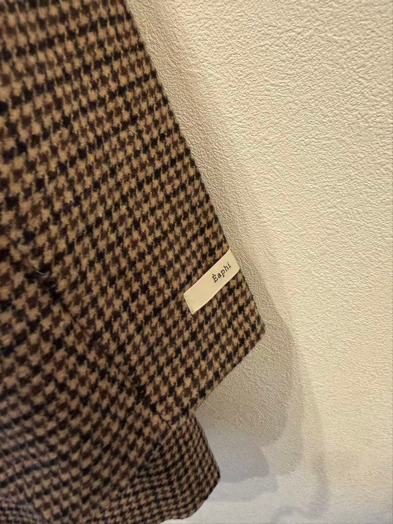 ジャケット・アウター eaphi WOOL LIKE CHECK JACKET