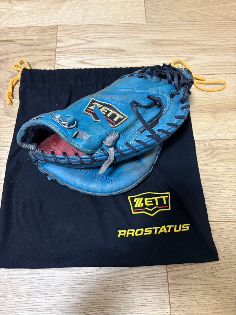 ZETT PROSTATUS 軟式グローブ 青　古田