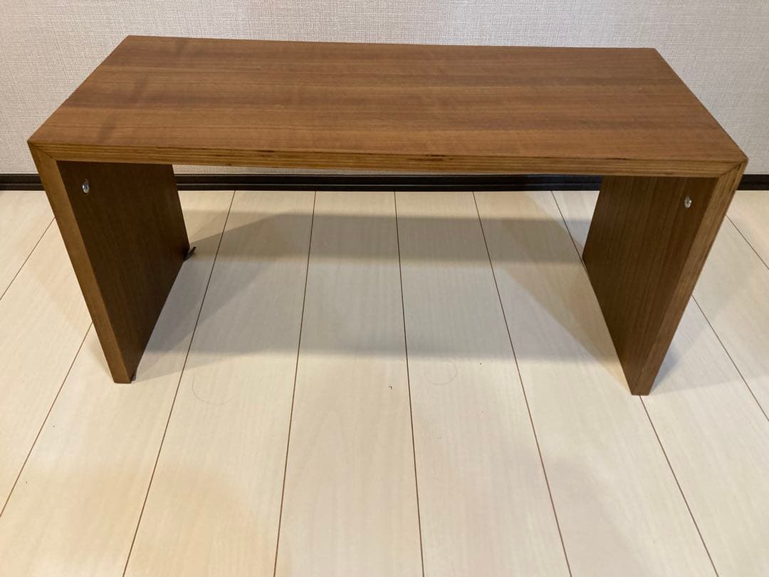 無印良品　コの字の家具・積層合板・ウォールナット材70㎝