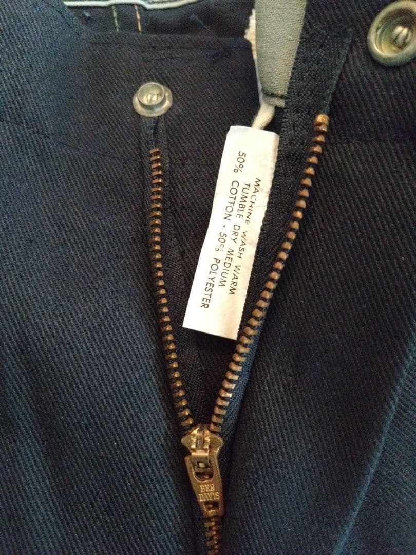 70s デッド BEN DAVIS フリスコパンツ 黄タグ ネイビー 30