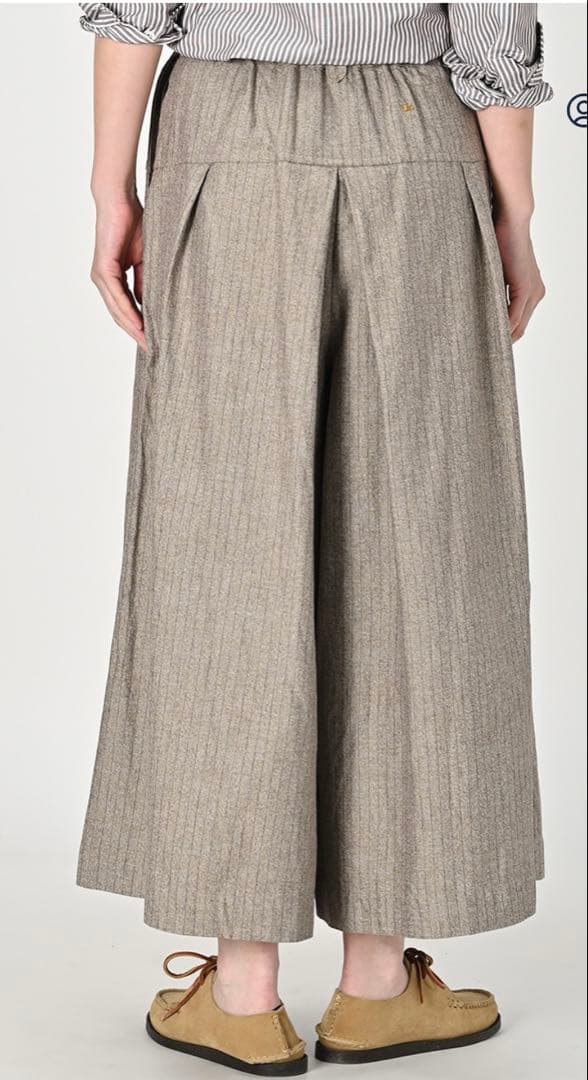 45R 撚杢コットンツイードのキュロットスカート