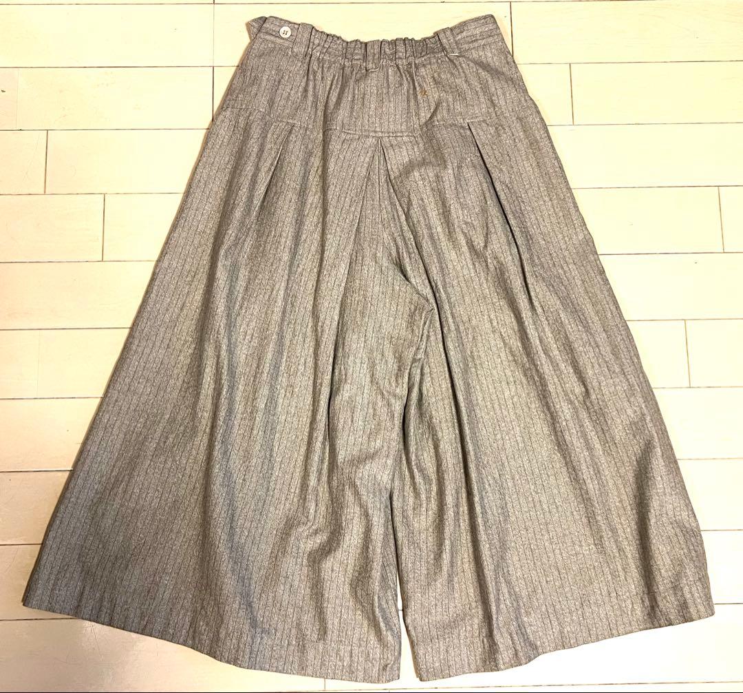 45R 撚杢コットンツイードのキュロットスカート