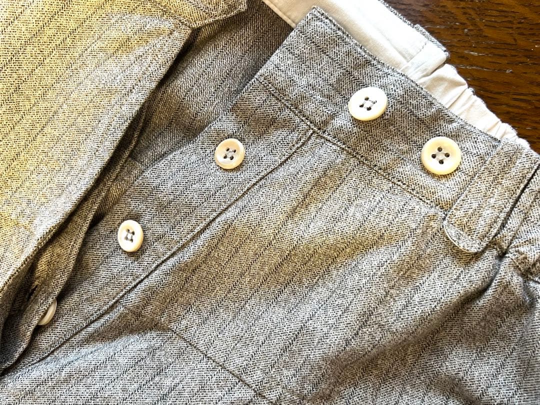 45R 撚杢コットンツイードのキュロットスカート