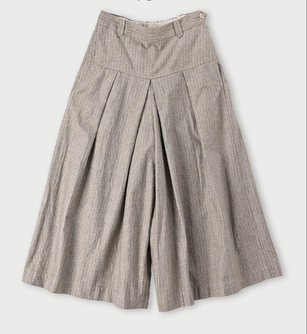 45R 撚杢コットンツイードのキュロットスカート