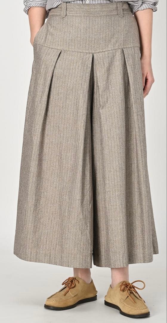 45R 撚杢コットンツイードのキュロットスカート