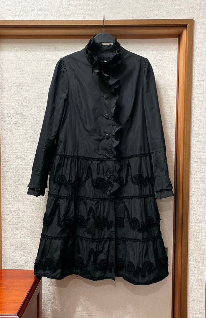 ❤️Import Roosa alba プリーツ ロングコート ブラック46