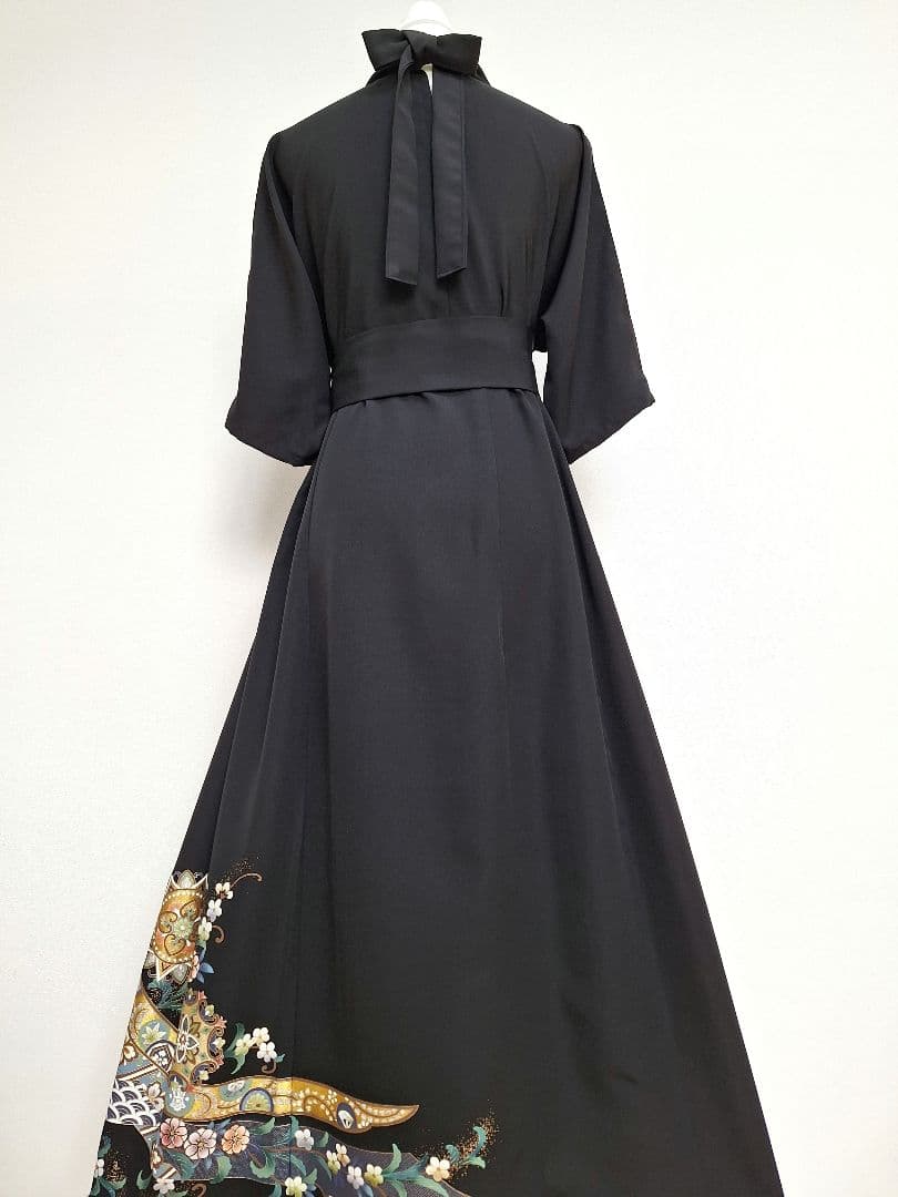 着物リメイクワンピース3697