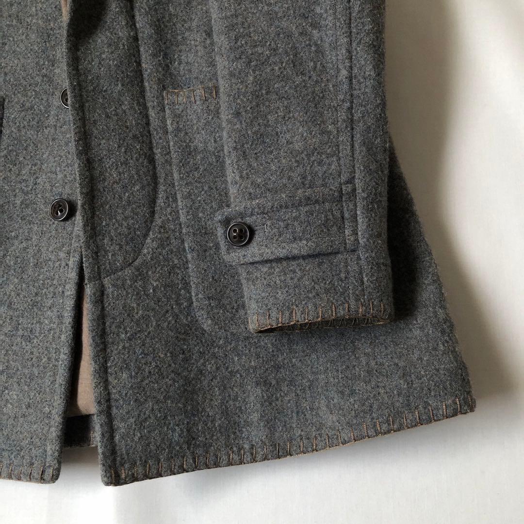 【冬物】TROVE トローヴ グレー ウール コート ダッフルコート 40