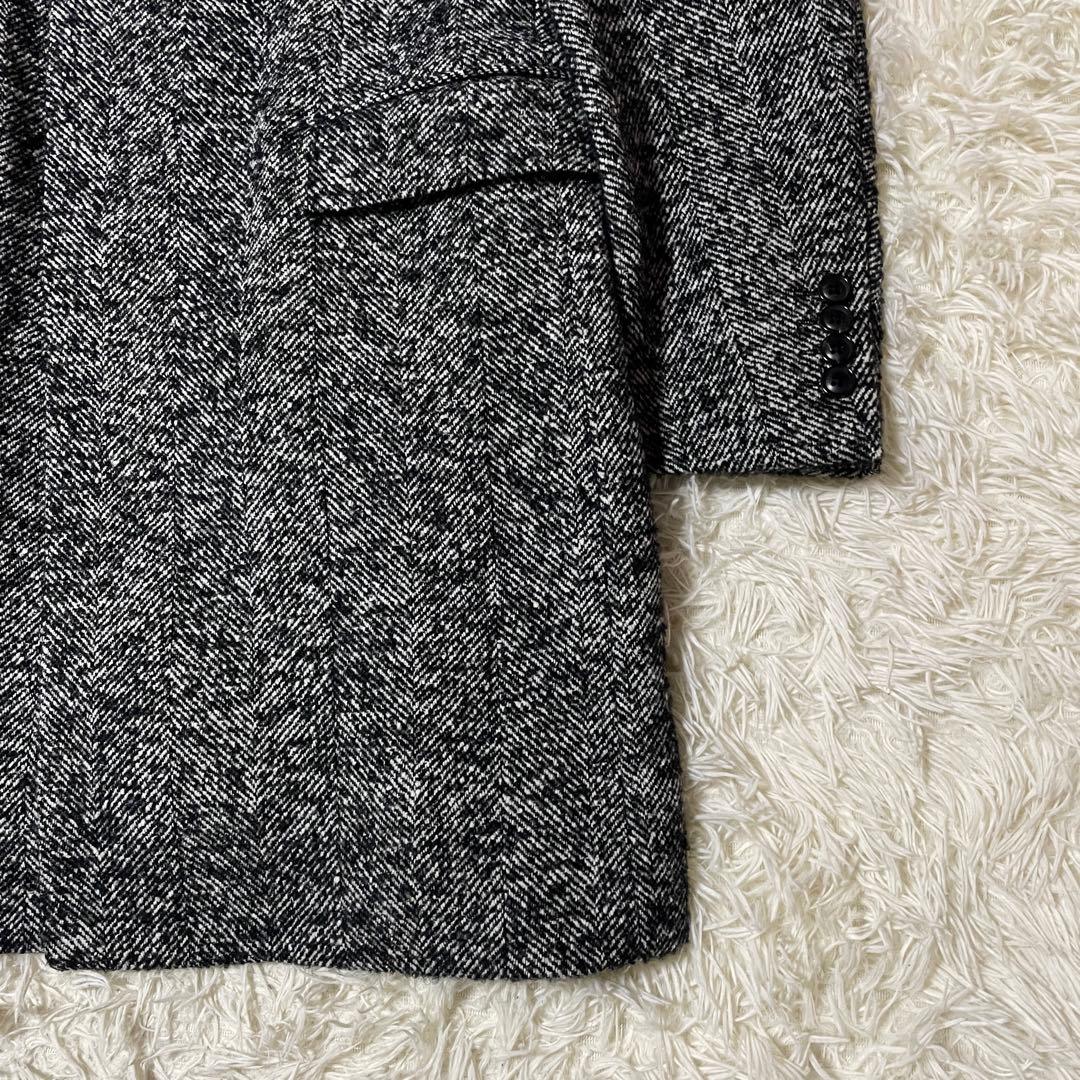 【美品】DAKS ダックス チェスターコート アルパカ ヘリンボーン L相当