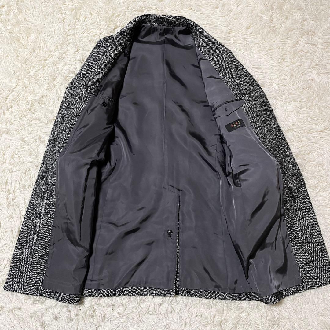 【美品】DAKS ダックス チェスターコート アルパカ ヘリンボーン L相当