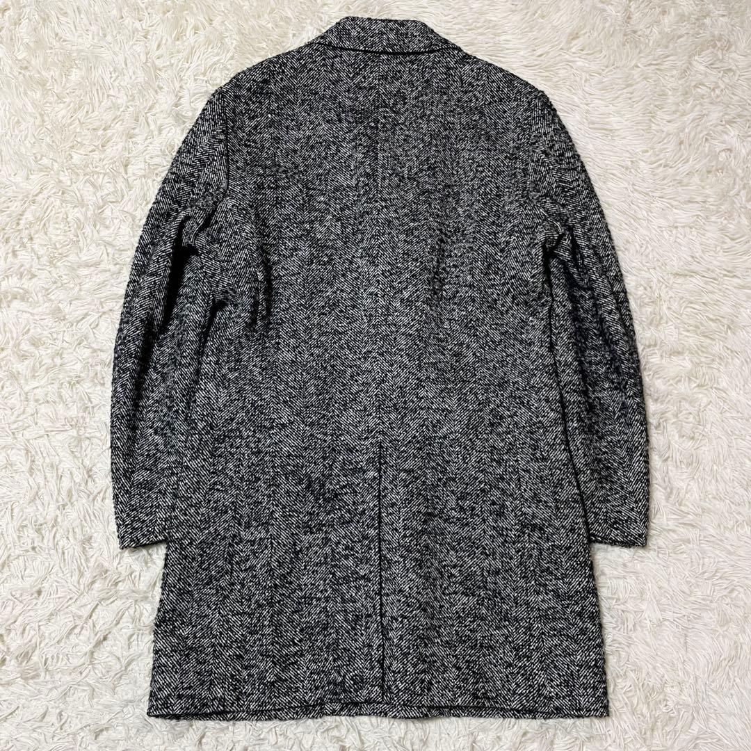 【美品】DAKS ダックス チェスターコート アルパカ ヘリンボーン L相当
