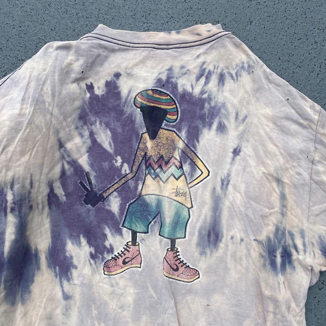 old stussy ラスタマン 黒タグ USA製　XL