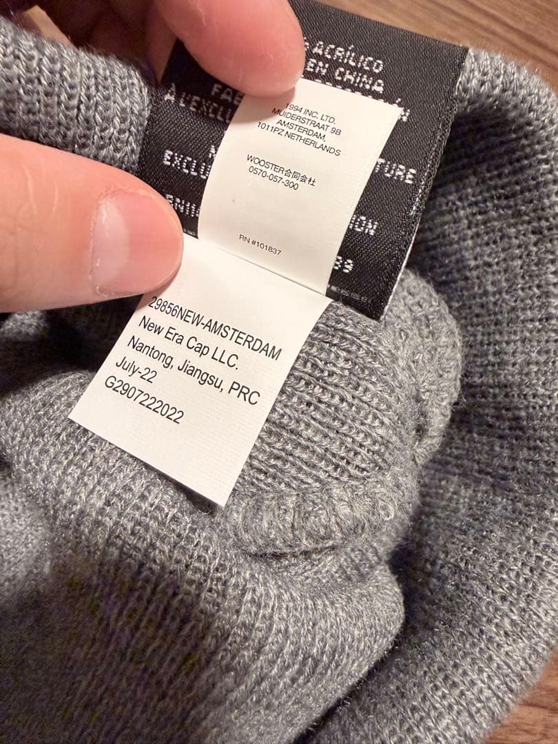 帽子 Supreme x new era box logo beanie grey