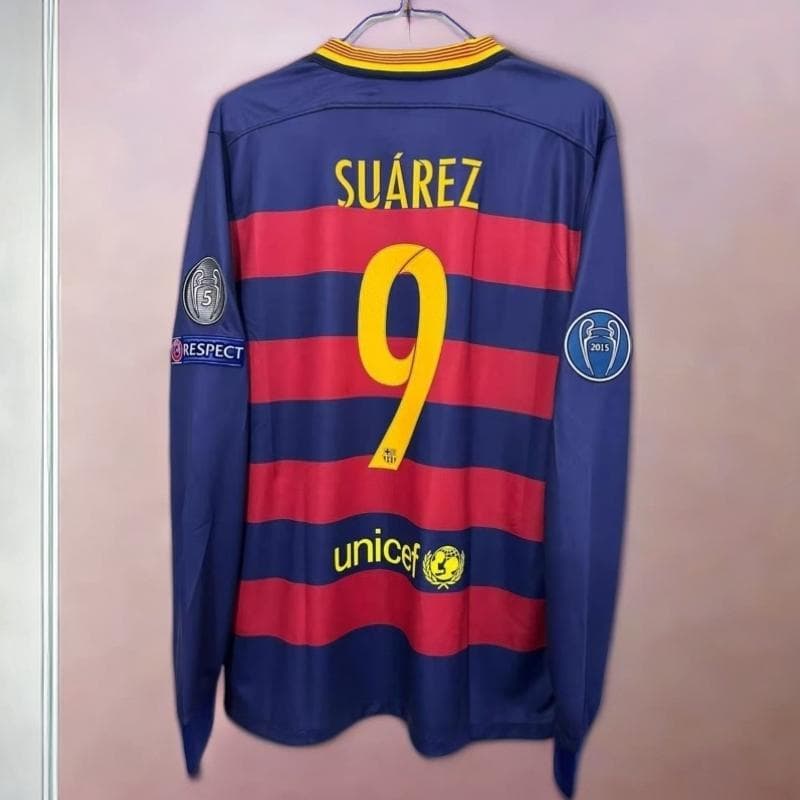15-16 バルセロナ SUÁREZ 9番 長袖 シャツ スアレス