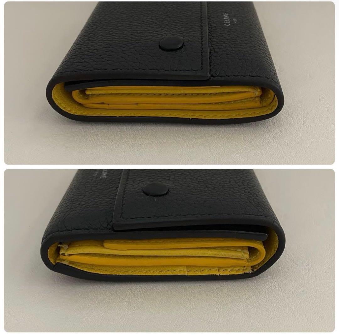最終値下げ CELINE セリーヌ 三つ折り財布 バイカラー マルチファクション