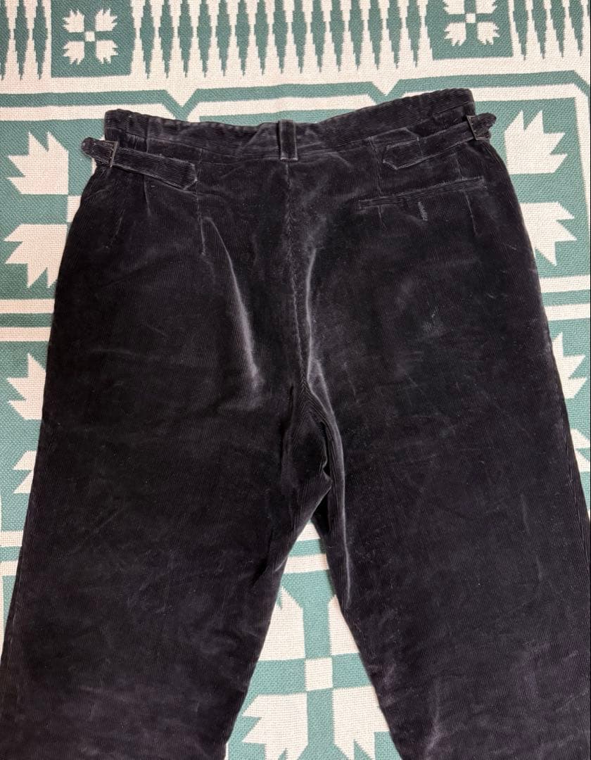 50s~60s EURO vintage コーデュロイパンツ 針シンチ 太畝