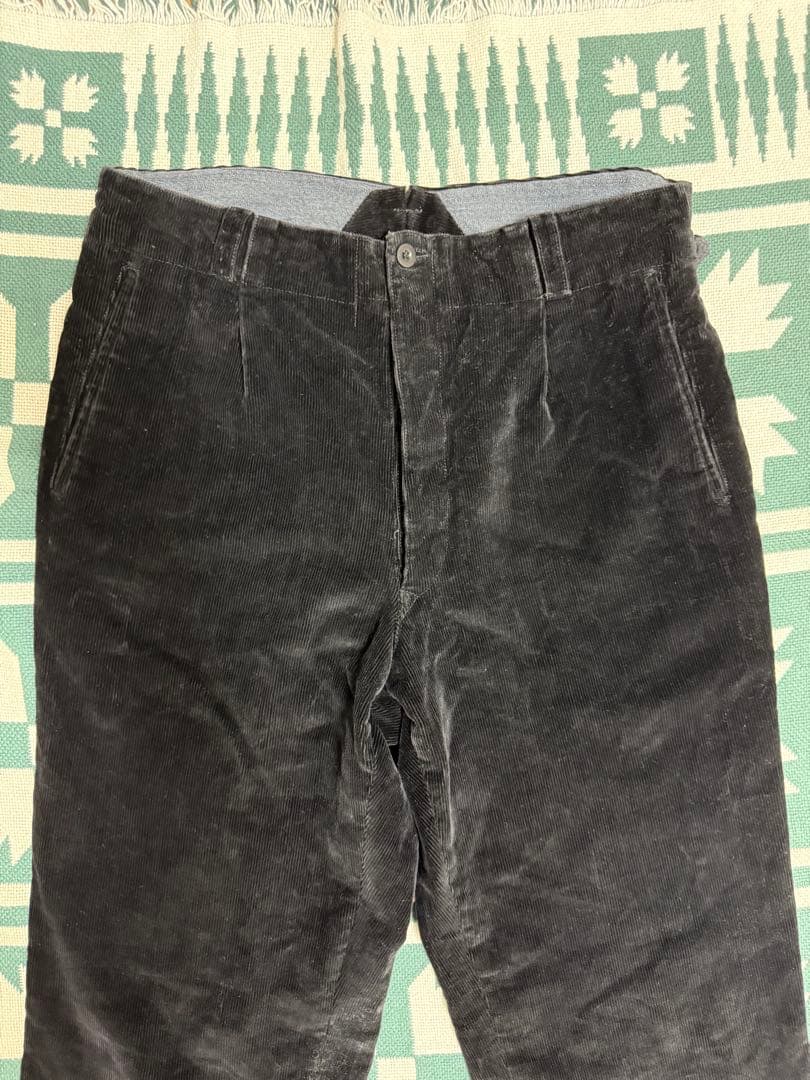 50s~60s EURO vintage コーデュロイパンツ 針シンチ 太畝