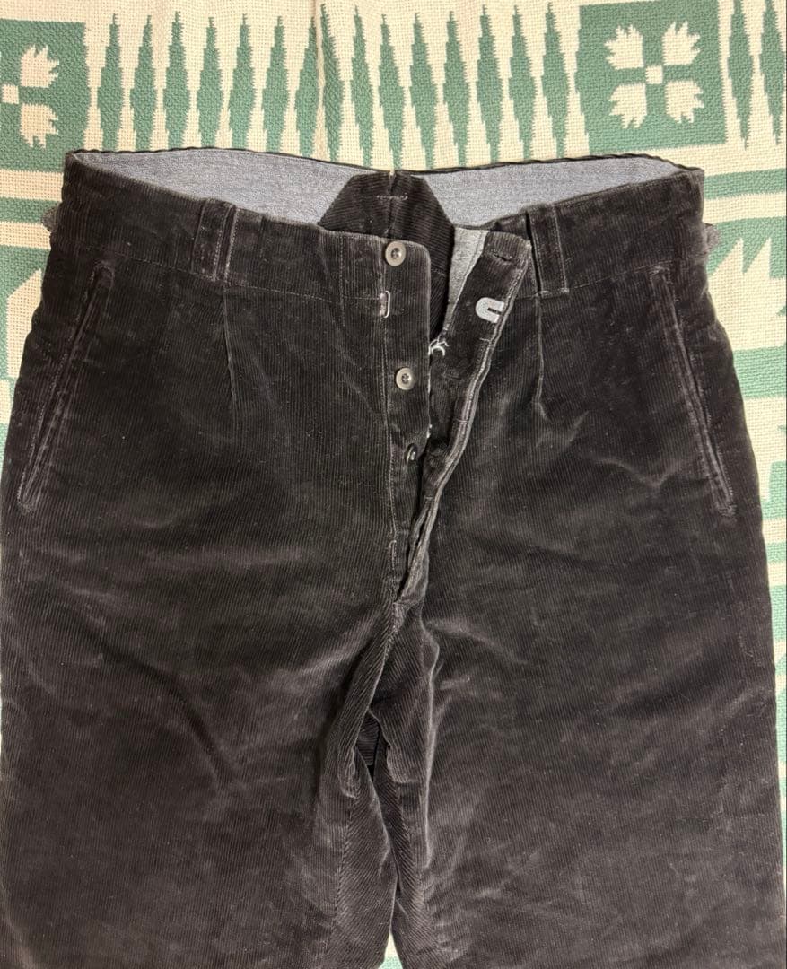 50s~60s EURO vintage コーデュロイパンツ 針シンチ 太畝