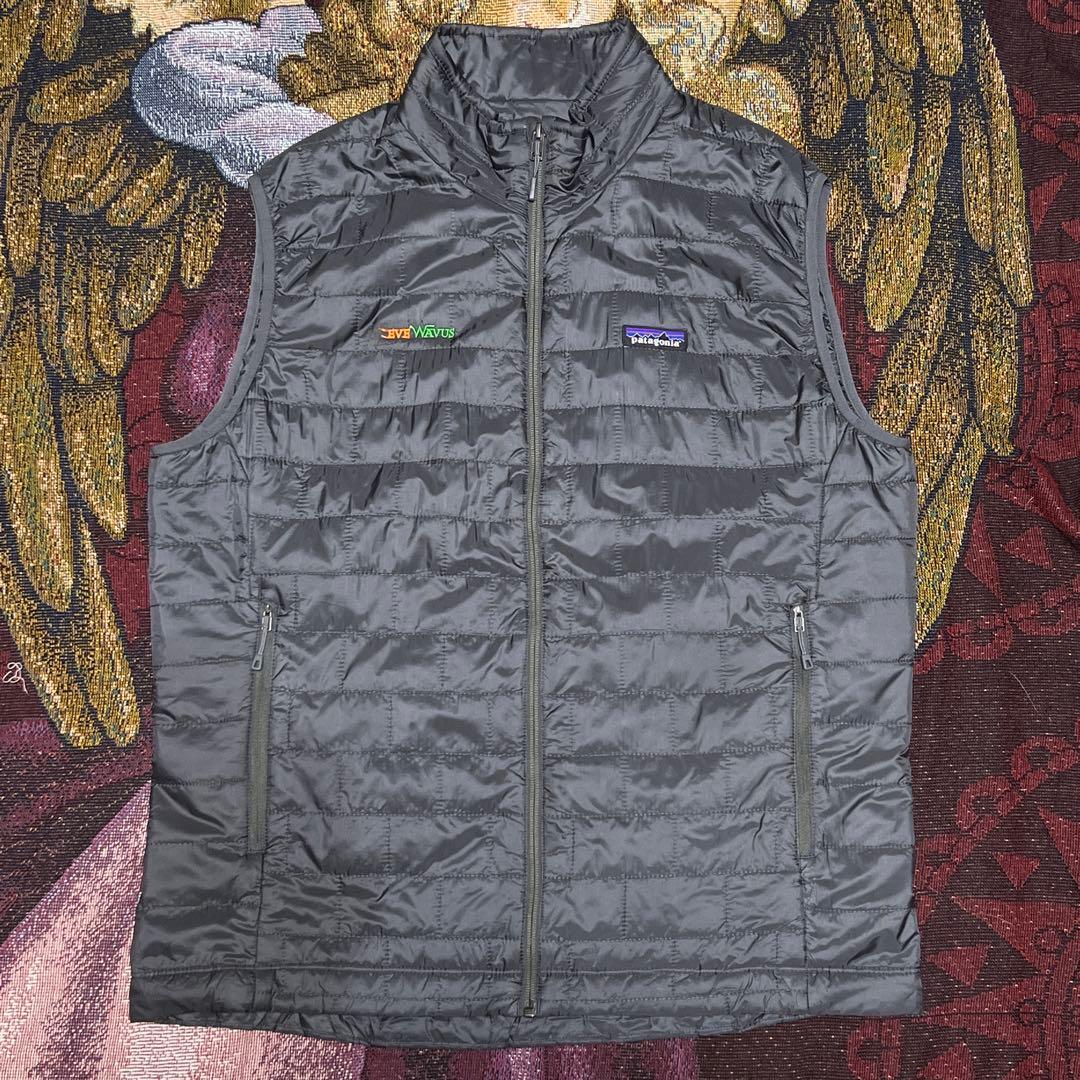 【購入用】Lパタゴニアナノパフベストキルティングチャコールグレードローコード