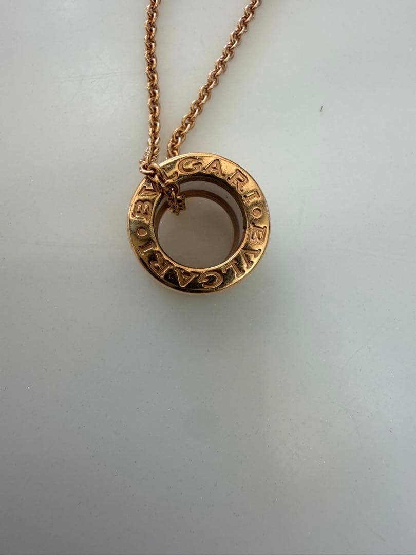 ブルガリ　ピンクゴールド　セラミックネックレス