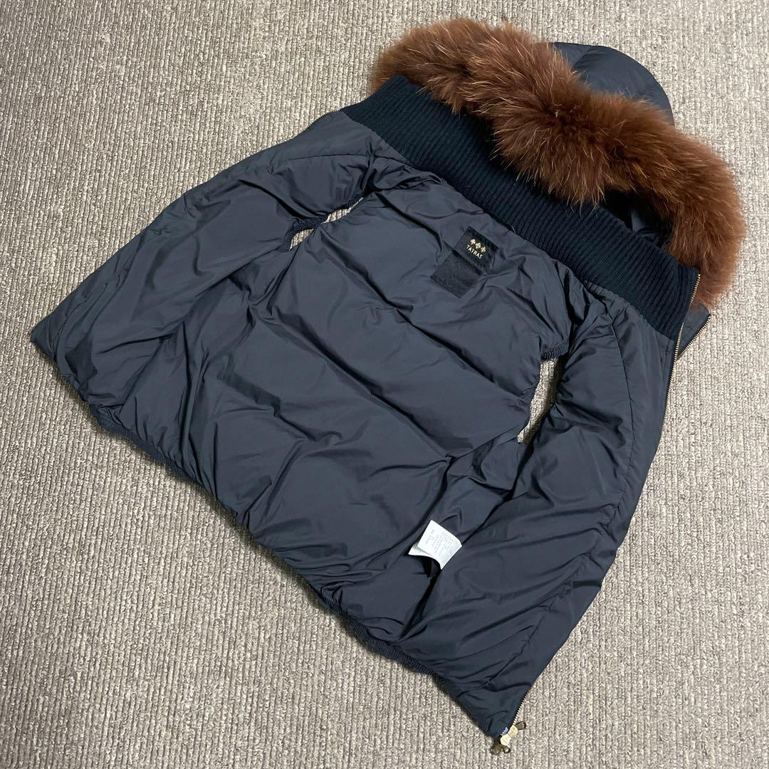 TATRASタトラス ダウンベスト ポーランド ラクーンファー ブラックSサイズ