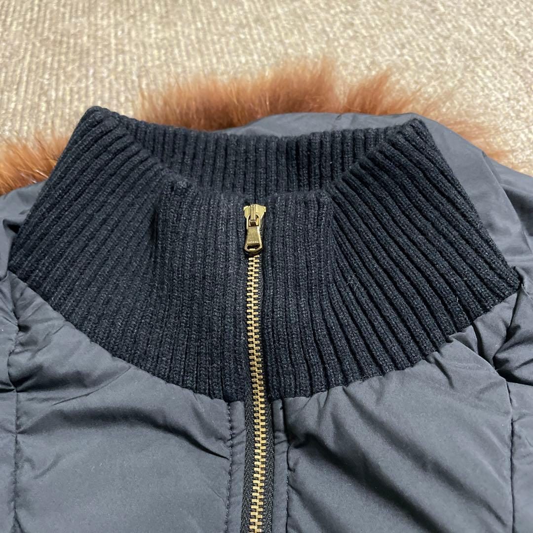 TATRASタトラス ダウンベスト ポーランド ラクーンファー ブラックSサイズ