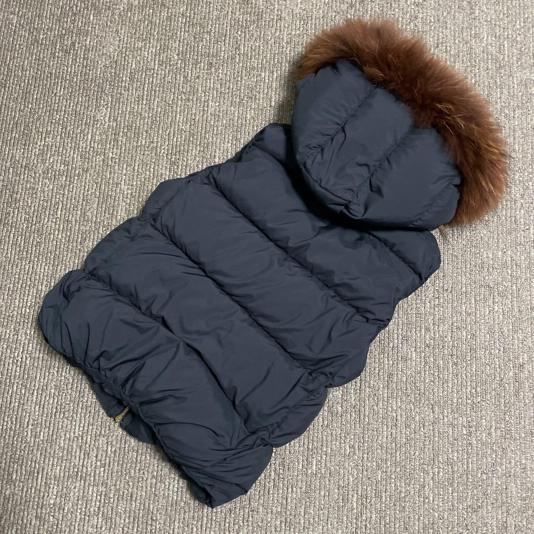 TATRASタトラス ダウンベスト ポーランド ラクーンファー ブラックSサイズ