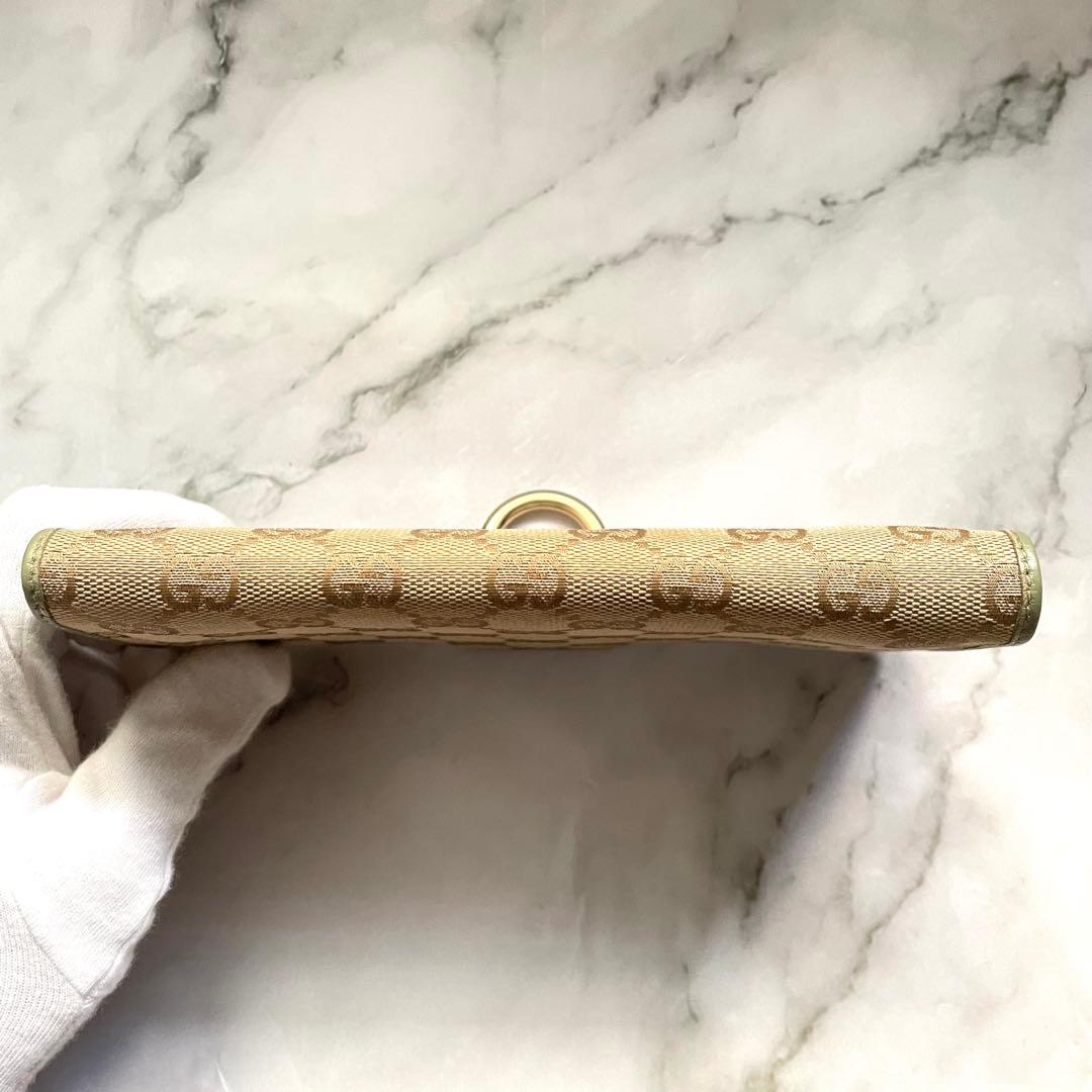 GUCCI グッチ　GG キャンバス 長財布　アビー　希少色　0120-①