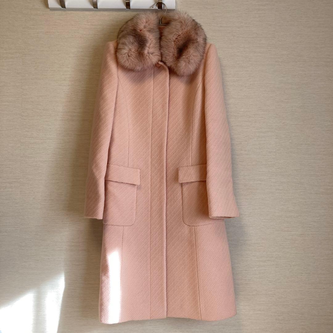 ハロッズ　フォックスファーウールコート
