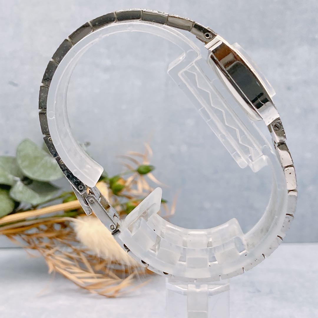 【稼動品】RADO 手巻き腕時計 グリーン レディース　ヴィンテージ　シルバー