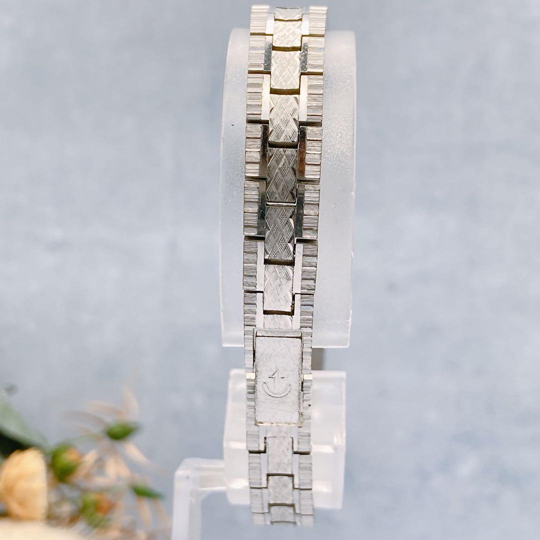 【稼動品】RADO 手巻き腕時計 グリーン レディース　ヴィンテージ　シルバー