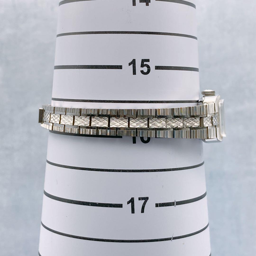 【稼動品】RADO 手巻き腕時計 グリーン レディース　ヴィンテージ　シルバー