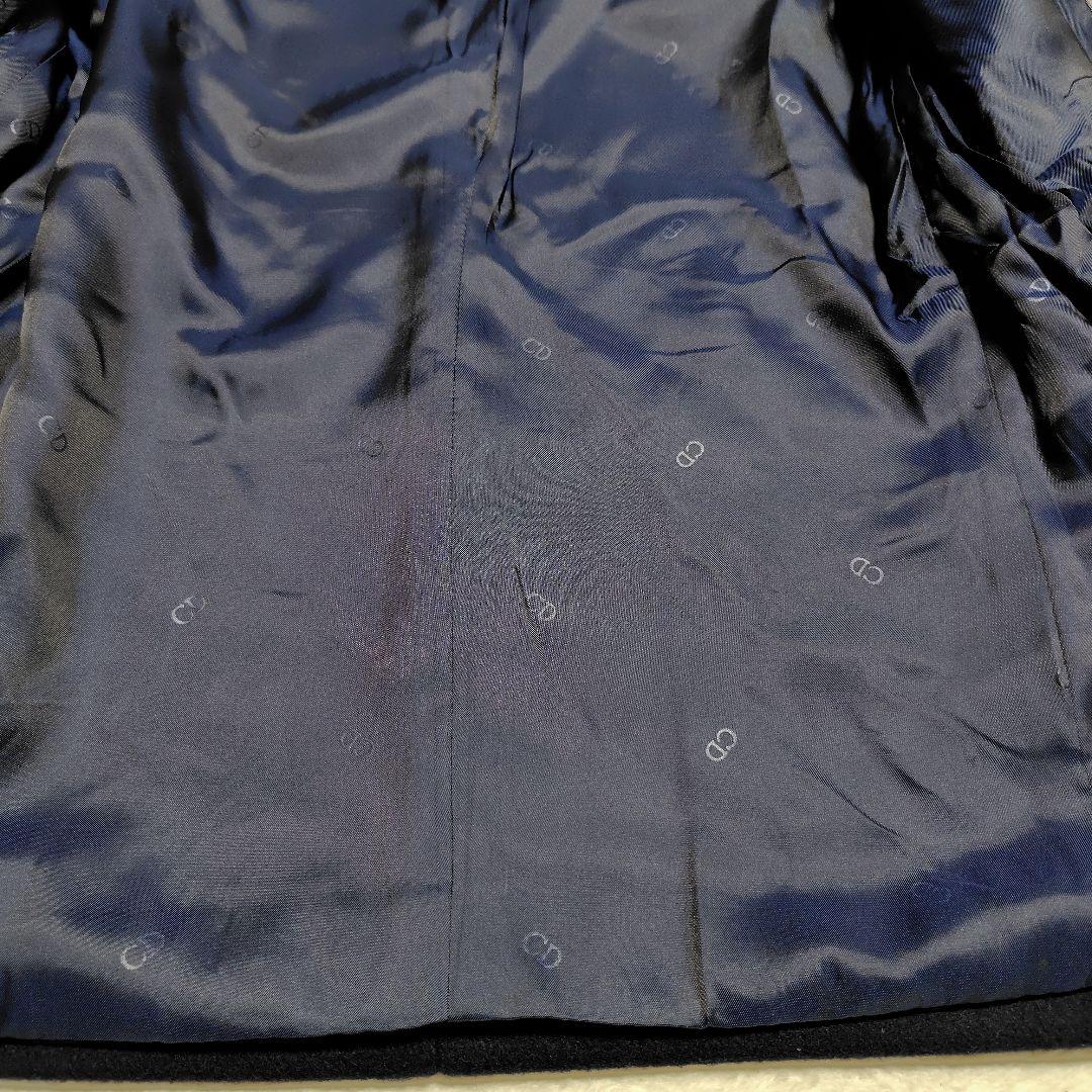 Christian Dior ピーコート ネイビー L ダブルブレスト ウール