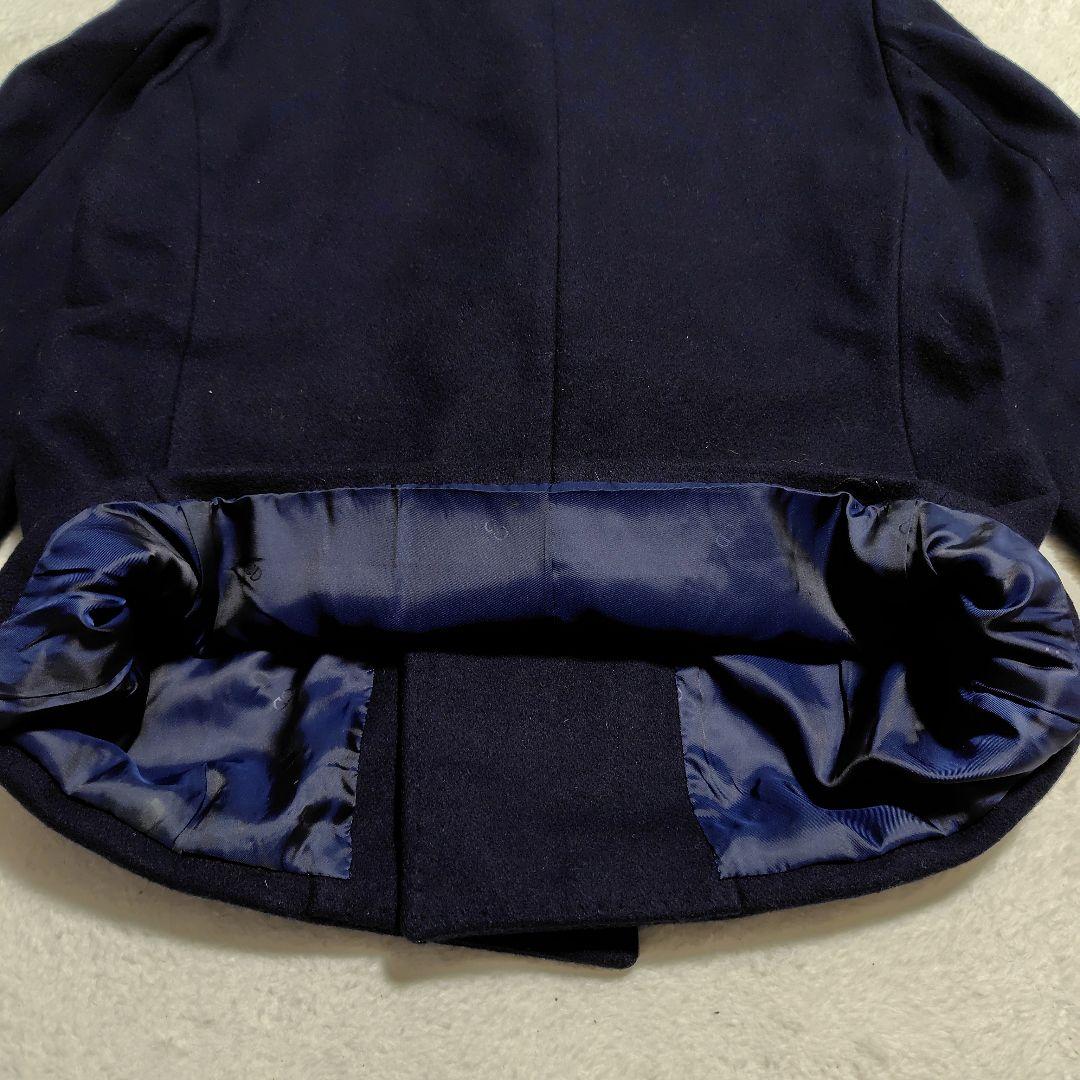 Christian Dior ピーコート ネイビー L ダブルブレスト ウール