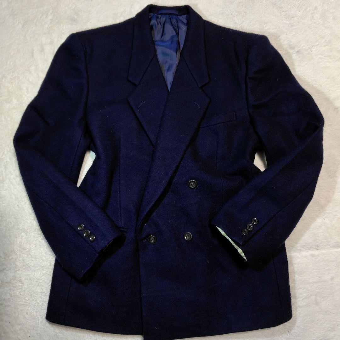 Christian Dior ピーコート ネイビー L ダブルブレスト ウール