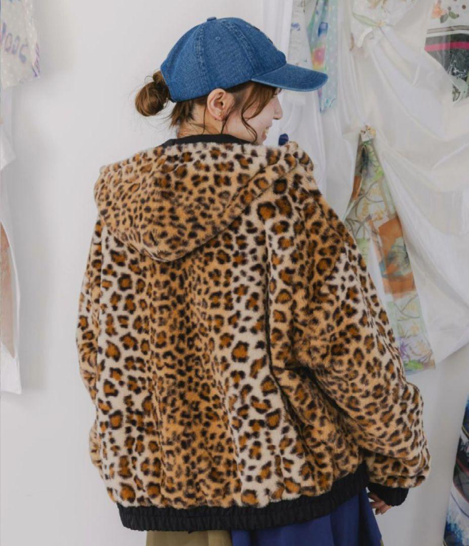スカラー（scolar）キノコ×レオパード柄リバーシブルブルゾン